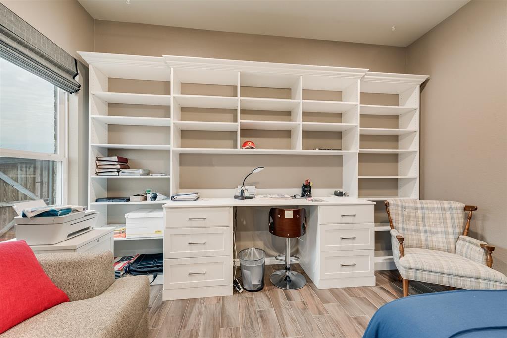 4041 Richard Road Midlothian, TX 76065 - Photo 21 of 36 a view of a workspace with furniture and a window