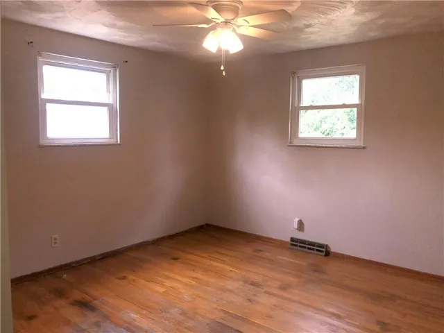 an empty room with a window