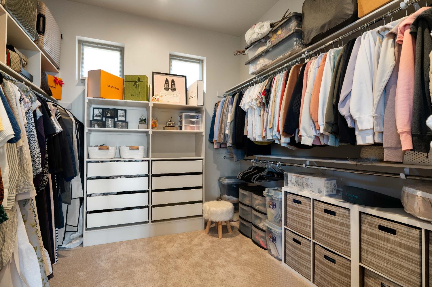 4023 Cornwall Court Rocklin, CA 95677 - Photo 48 of 85 a view of walk in closet with clothes and shoes