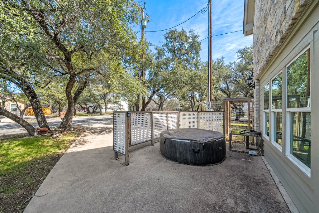 209 Lakeview Circle Spring Branch, TX 78070 - Photo 31 of 40 View of patio with a hot tub
