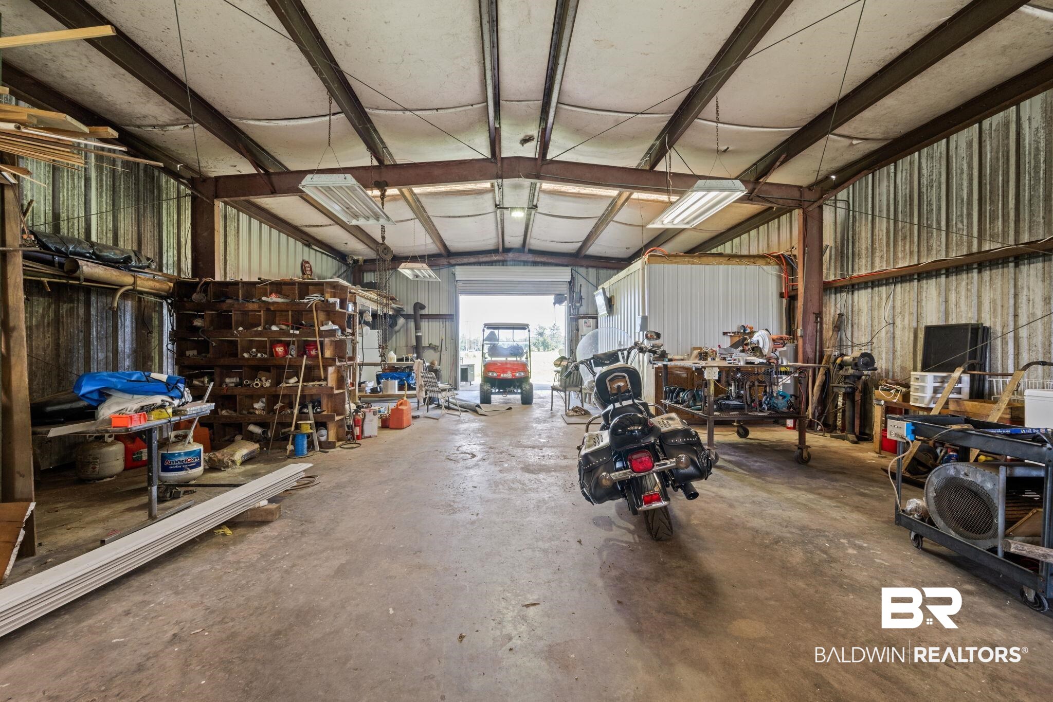13643 County Road 3 Fairhope, AL 36532 - Photo 40 of 50 Inside shop looking toward back roll-up door