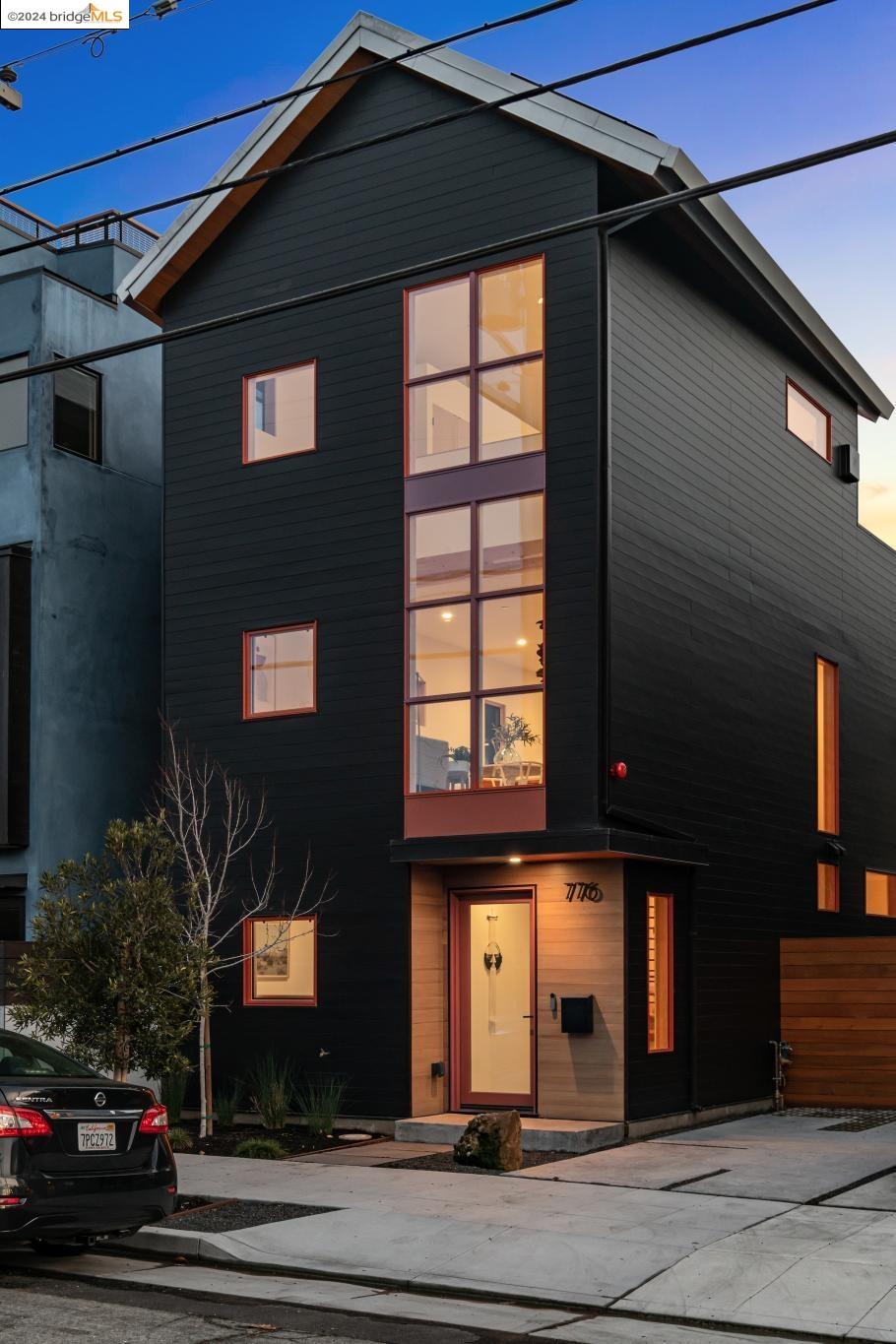 a front view of a house