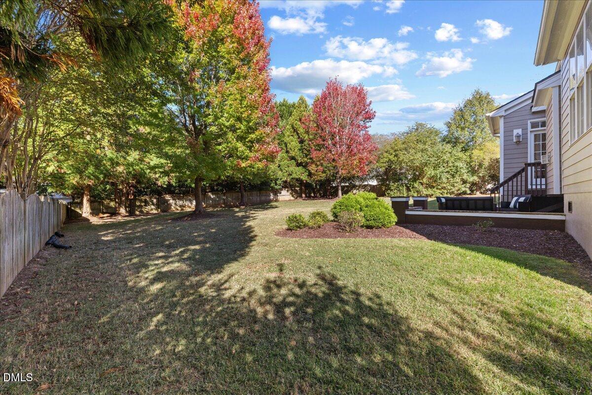 3628 Jamison Park Drive Apex, NC 27539 - Photo 47 of 60 a view of backyard with tree