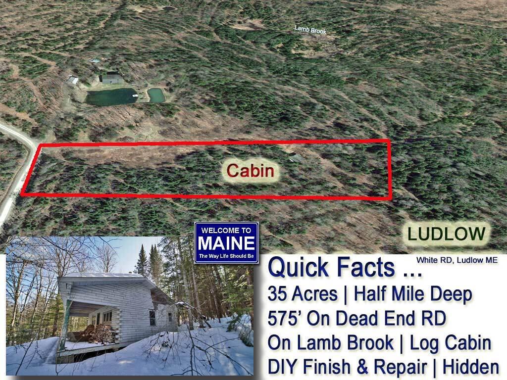 127 White Road Ludlow, ME 04730 - Photo 1 of 38 ludlow-me-log-cabin-land-se