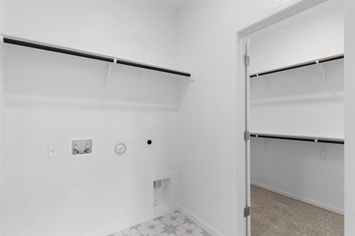 417 Raleigh Drive Georgetown, TX 78633 - Photo 13 of 29 Washroom with washer hookup, hookup for an electric dryer, and hookup for a gas dryer