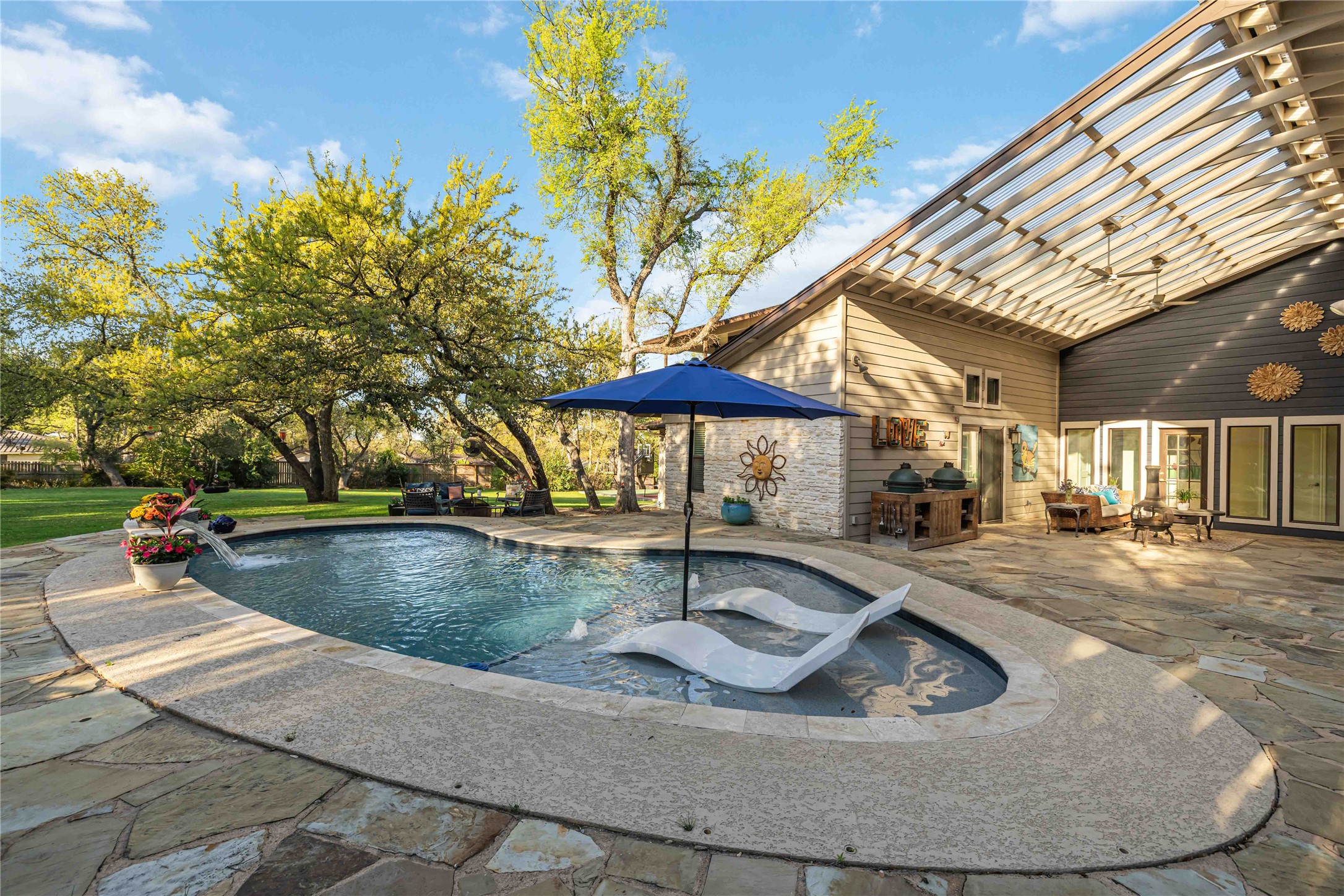 10903 Cade Circle Austin, TX 78726 - Photo 12 of 40 Swimming pool featuring a patio area, a pergola, and area for grilling
