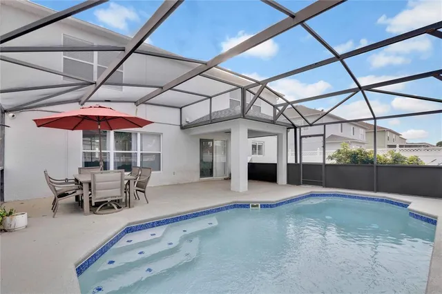 a view of a big yard next to a building