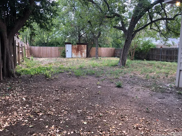a backyard of a house