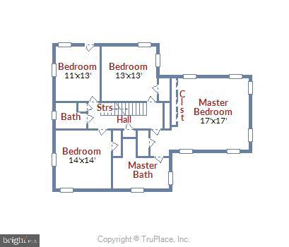 105 Tunbridge Road Baltimore, MD 21212 - Photo 61 of 62 Upper Level 1 Floorplan