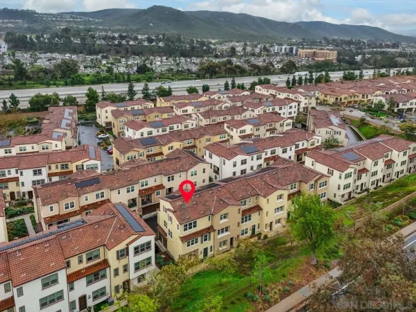 an aerial view of multiple house