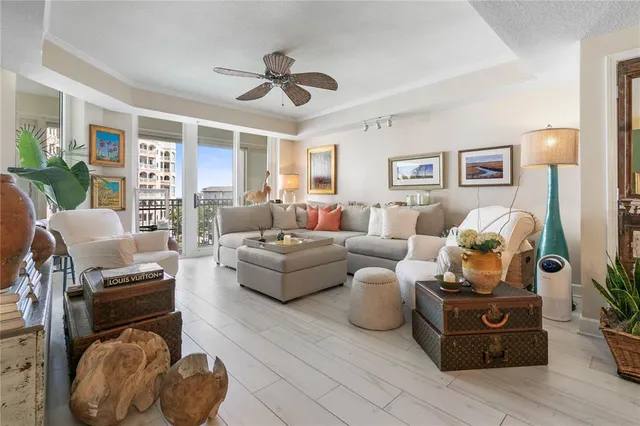 a view of a balcony with chairs