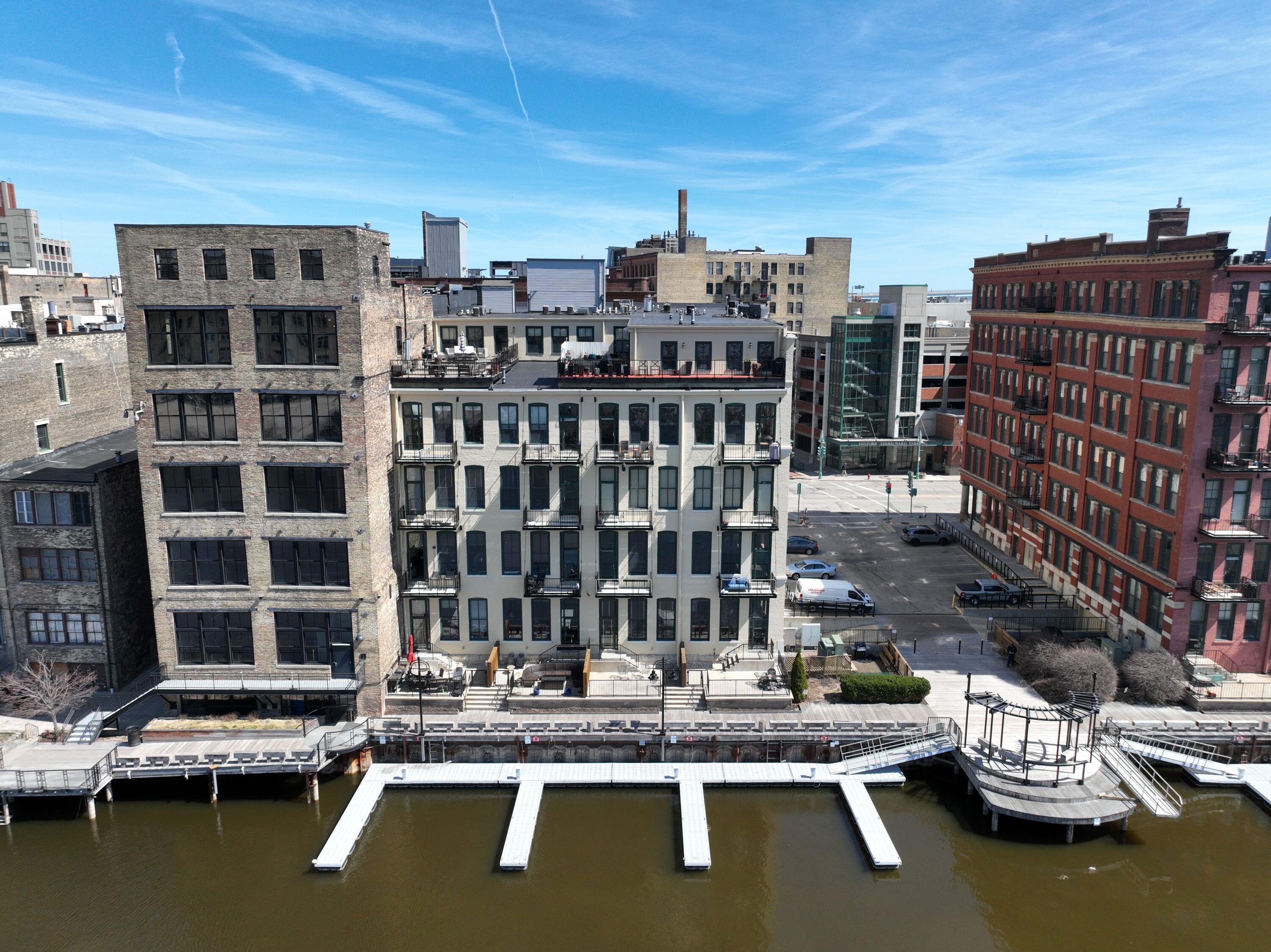 205 North Water Street, Unit 404 Milwaukee, WI 53202 - Photo 45 of 47 River View of Building