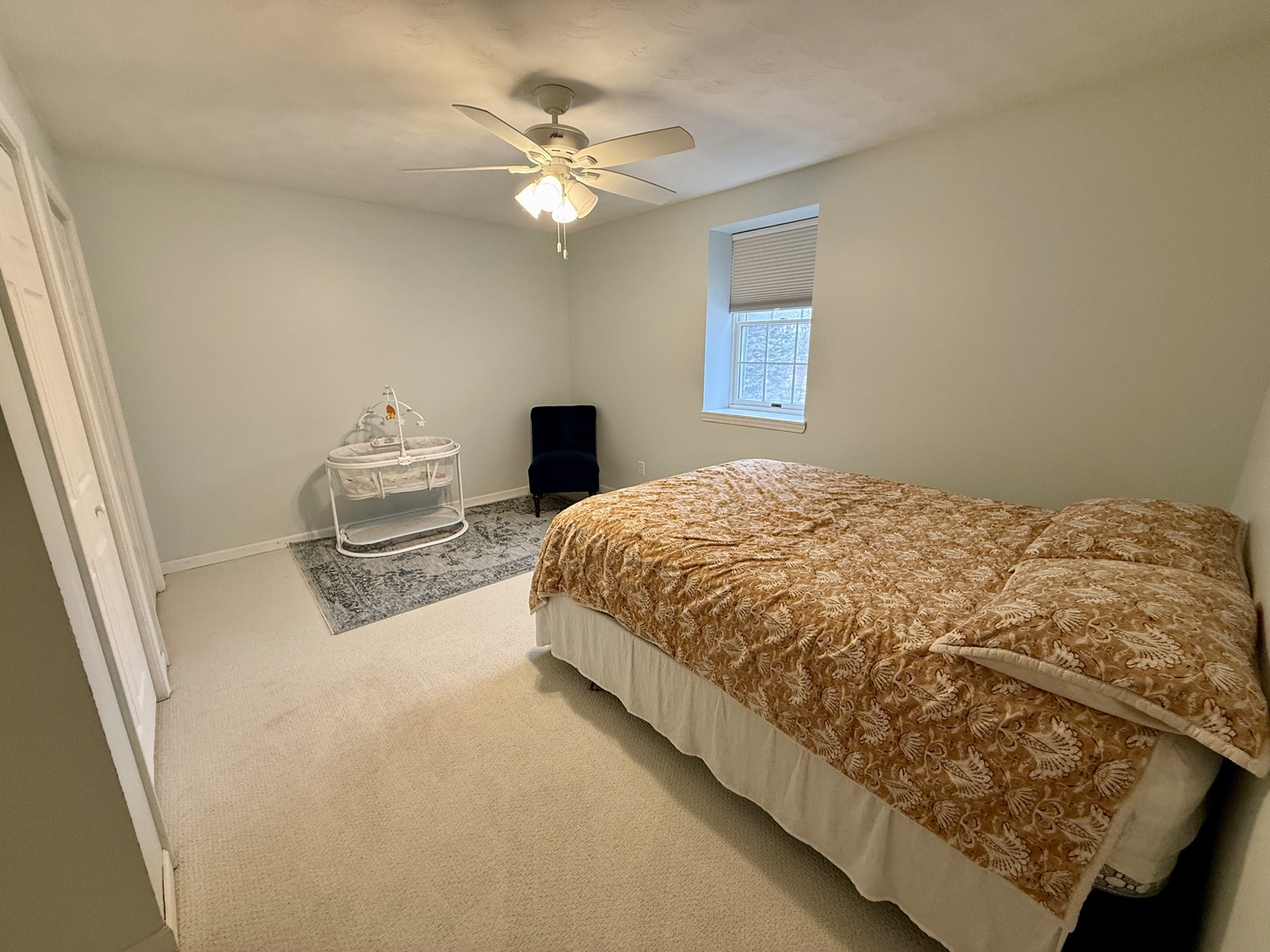 10151 East Hickory Ridge Drive Rochelle, IL 61068 - Photo 22 of 31 a bedroom with a bed chandelier and a window