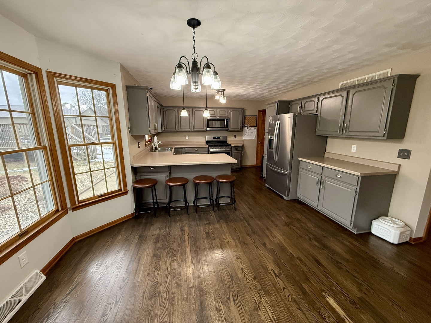 10151 East Hickory Ridge Drive Rochelle, IL 61068 - Photo 7 of 31 a room with stainless steel appliances wooden floors stove and cabinets