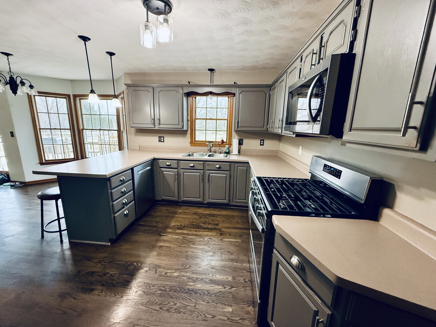 10151 East Hickory Ridge Drive Rochelle, IL 61068 - Photo 10 of 31 a kitchen with stainless steel appliances granite countertop a stove a sink dishwasher and a refrigerator