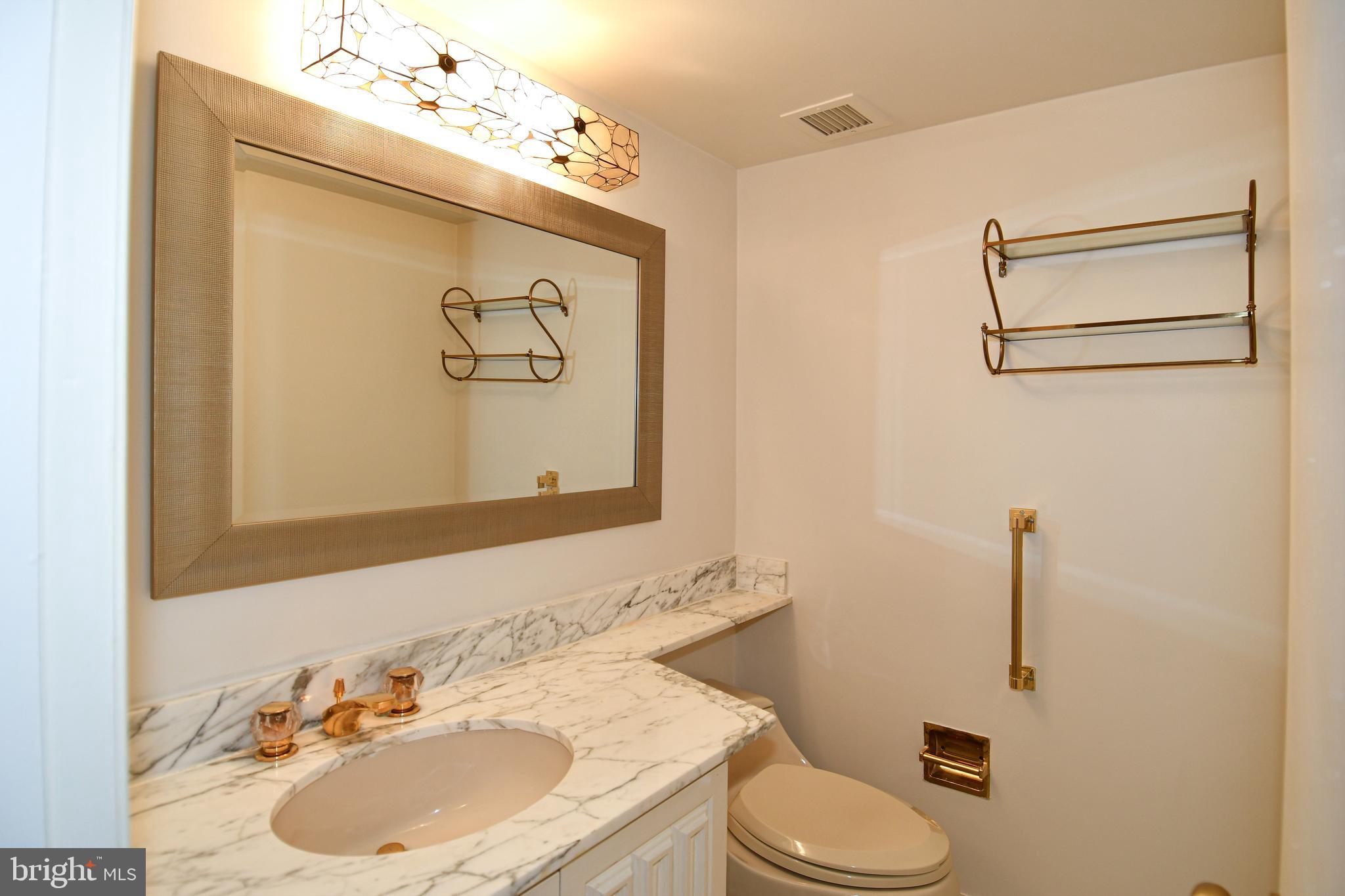1101 South Arlington Ridge Road, Unit 316 Arlington, VA 22202 - Photo 10 of 75 a bathroom with a sink mirror and toilet