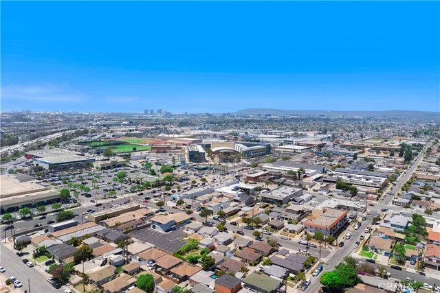 an aerial view of a city