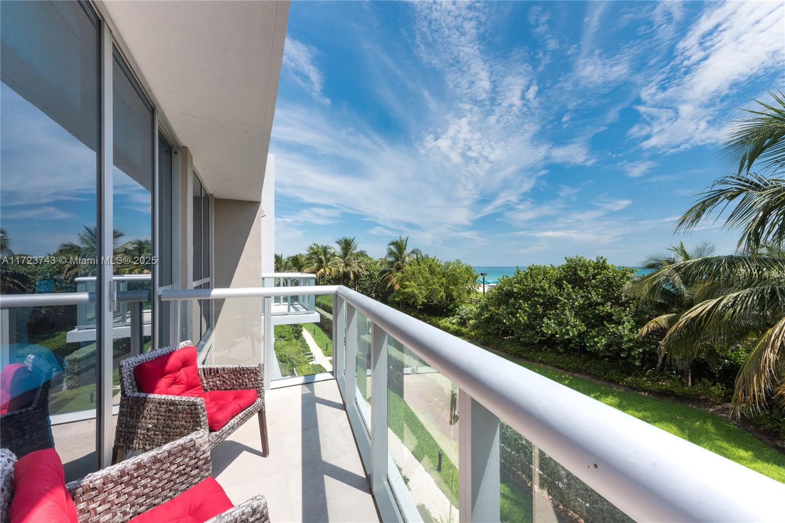 3801 Collins Avenue, Unit TH4 Miami Beach, FL 33140 - Photo 11 of 19 a view of balcony with furniture
