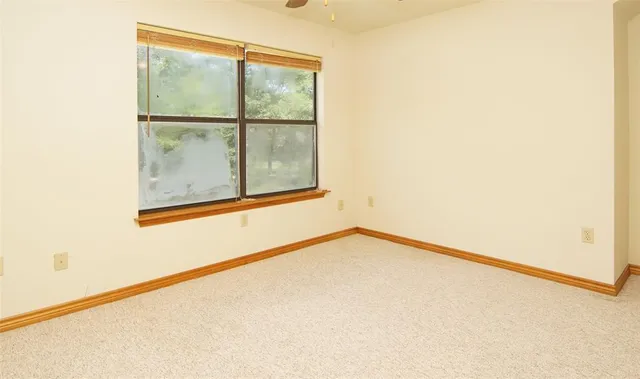 an empty room with a window