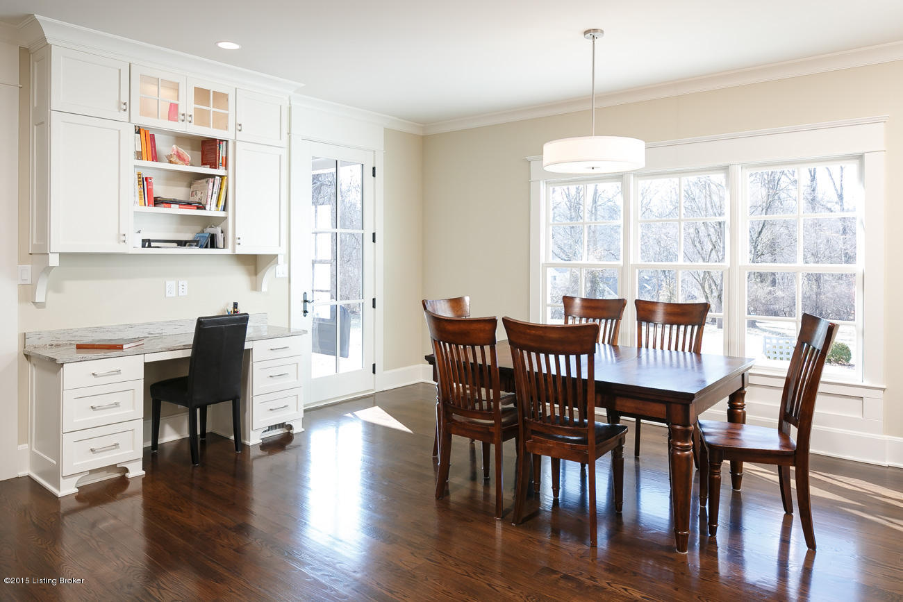 1104 Bellewood Road Anchorage, KY 40223 - Photo 17 of 63 Enjoy a family meal at your favorite farm table. The built-in work station features hidden cubbies, too.