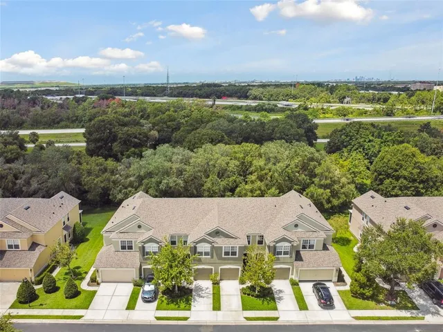 an aerial view of a city