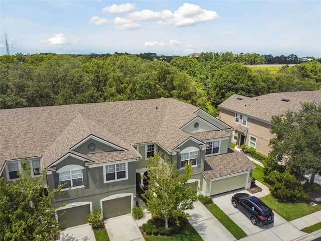 an aerial view of multiple house