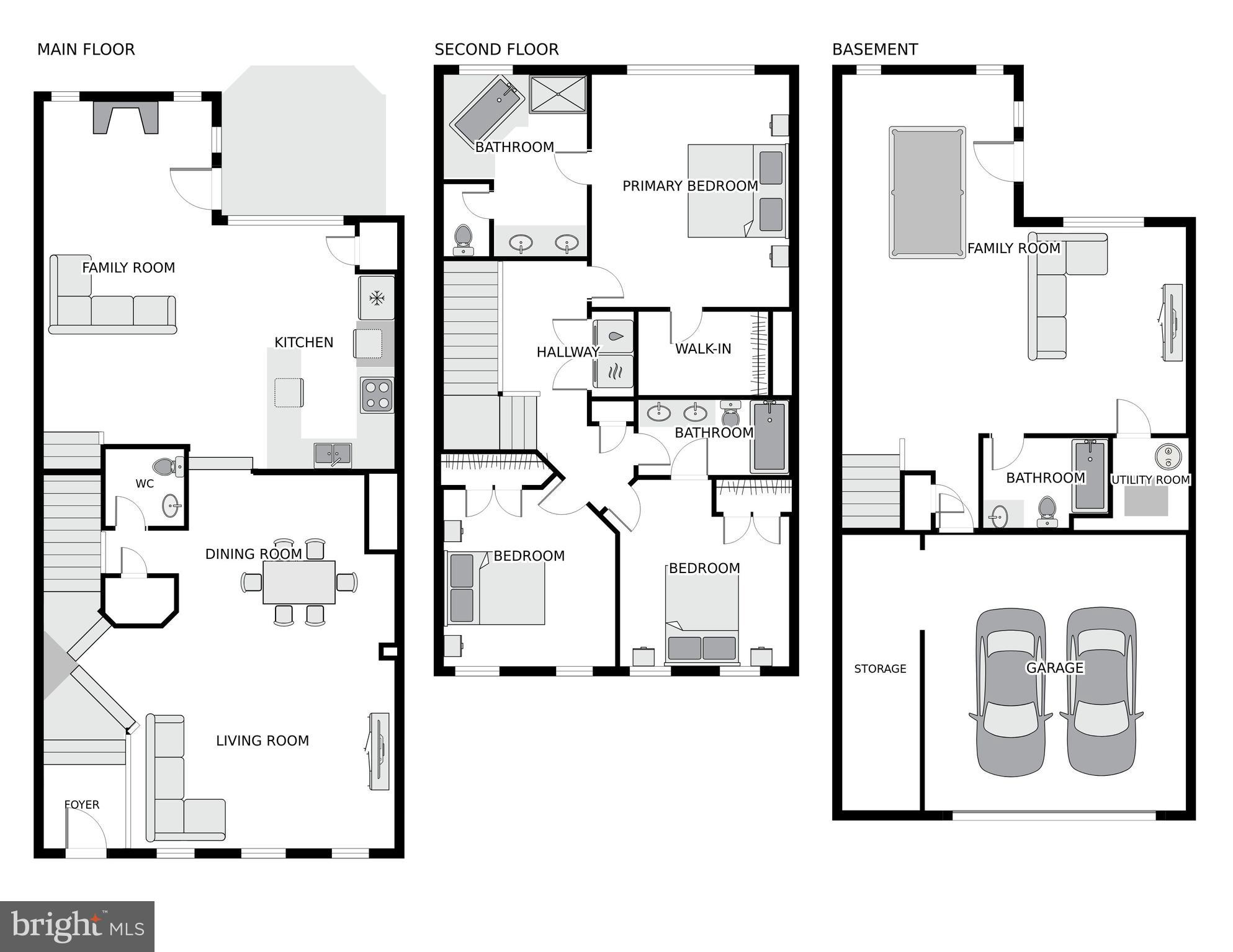5410 Edsall Ridge Place Alexandria, VA 22312 - Photo 50 of 50 Floor plans, all 3 levels