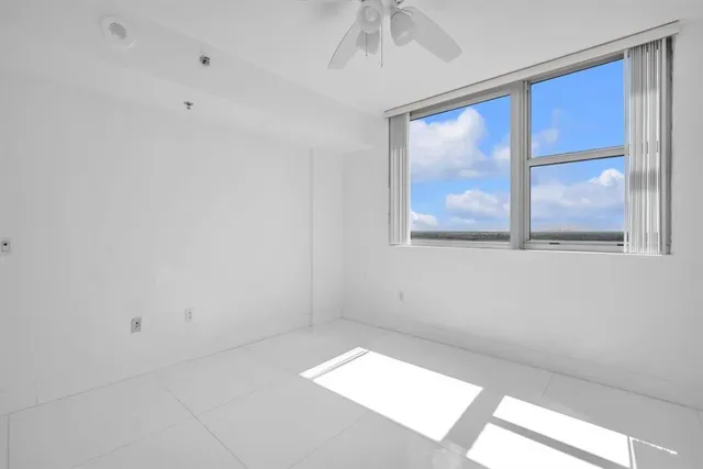 an empty room with a window