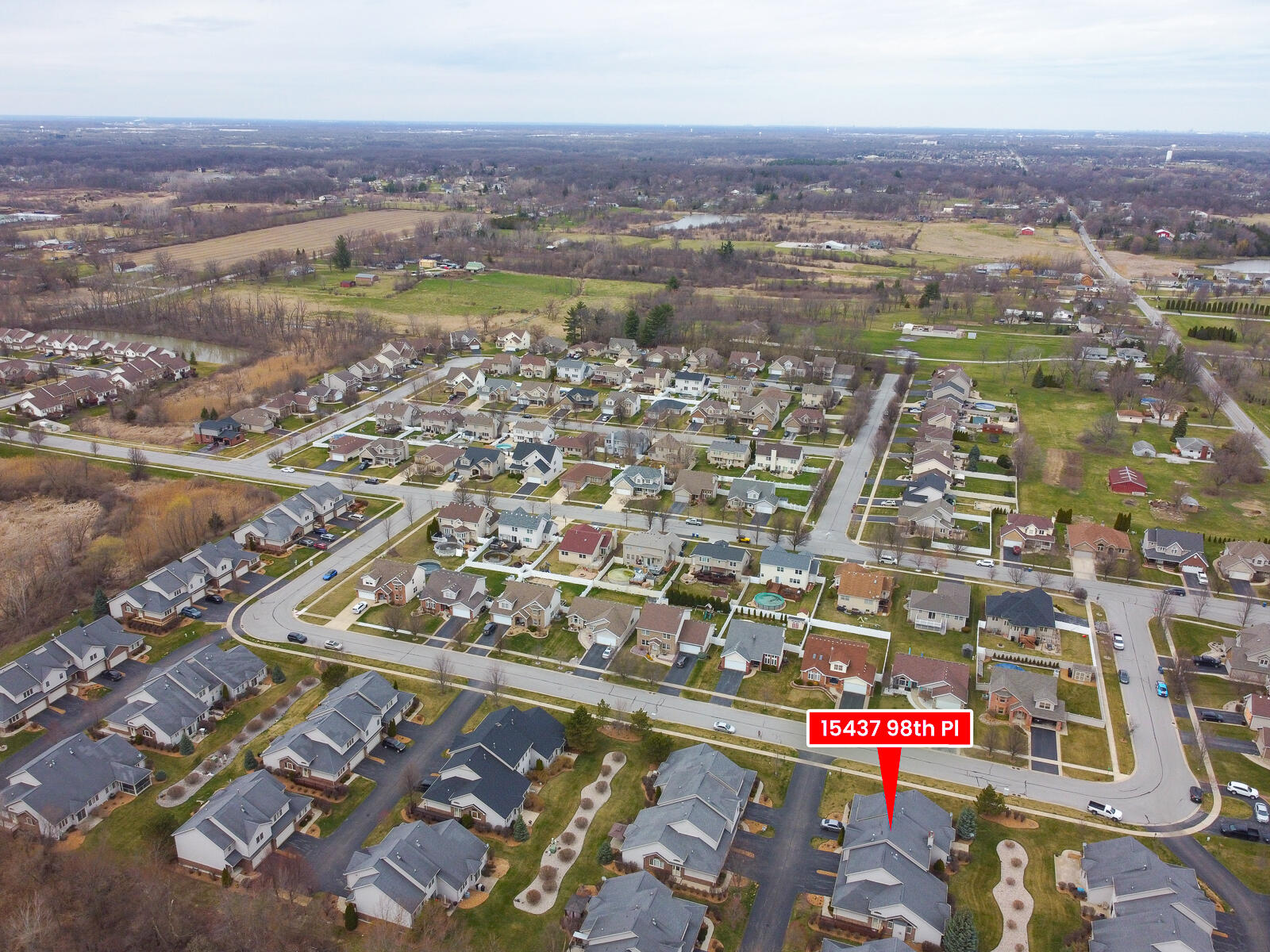 15437 98th Place Dyer, IN 46311 - Photo 19 of 19 an aerial view of residential building and lake view
