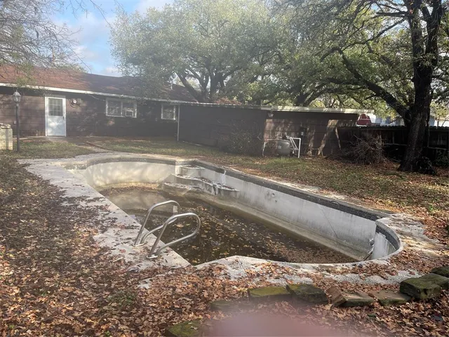 a view of backyard with tree