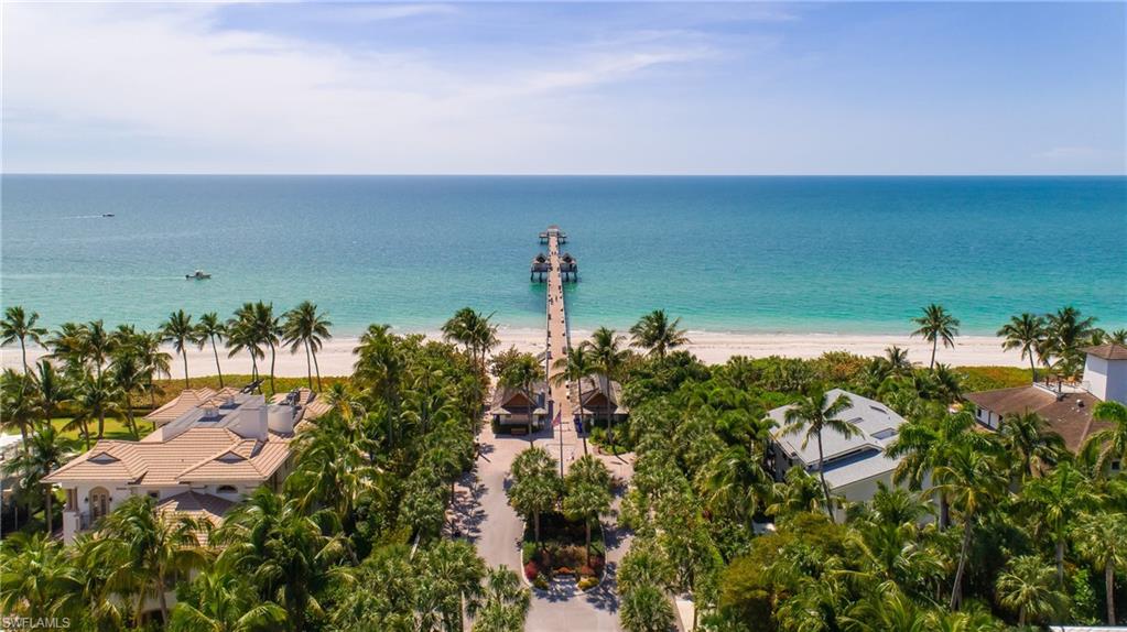 239 Torrey Pines Point Naples, FL 34113 - Photo 43 of 46 an aerial view of a house with a yard and lake view