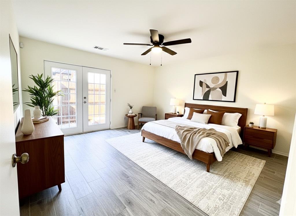 1508 Grantbrook Lane Dallas, TX 75228 - Photo 2 of 11 a bedroom with bed and wooden floor