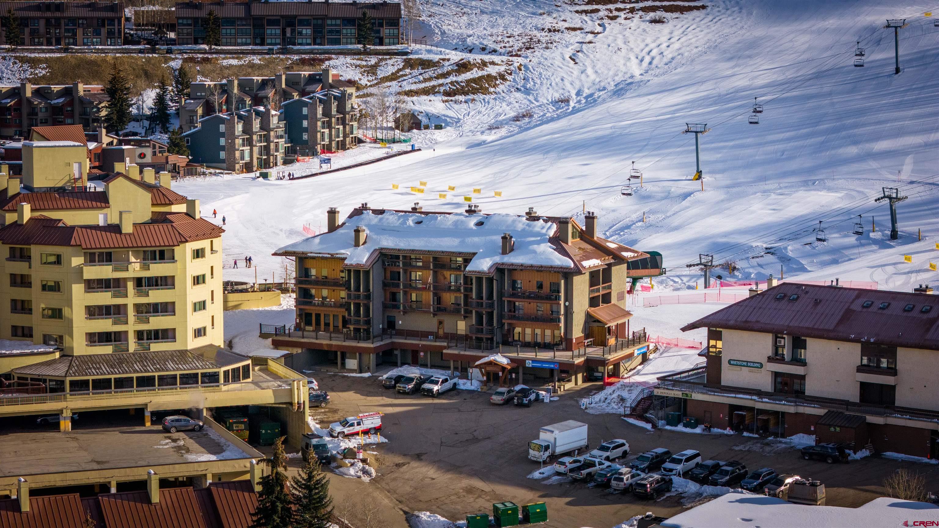 12 Snowmass Road, Unit 414 Crested Butte, CO 81225 - Photo 3 of 33 a view of a patio with storage space