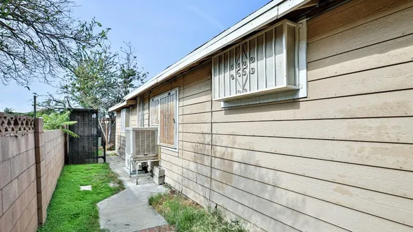 a view of a house with a patio