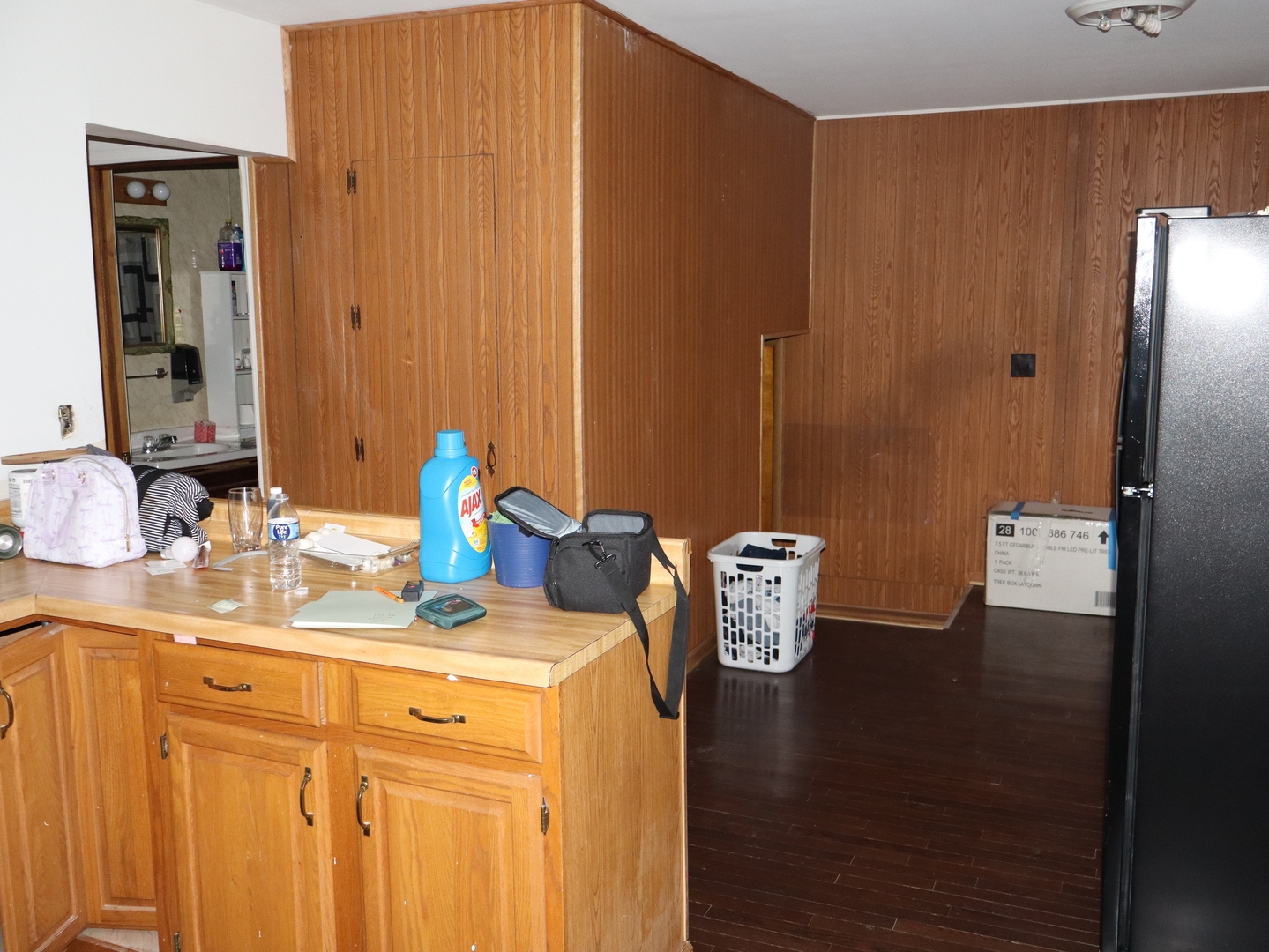 1404 South Monroe Street Streator, IL 61364 - Photo 7 of 9 a bathroom with a sink and a mirror