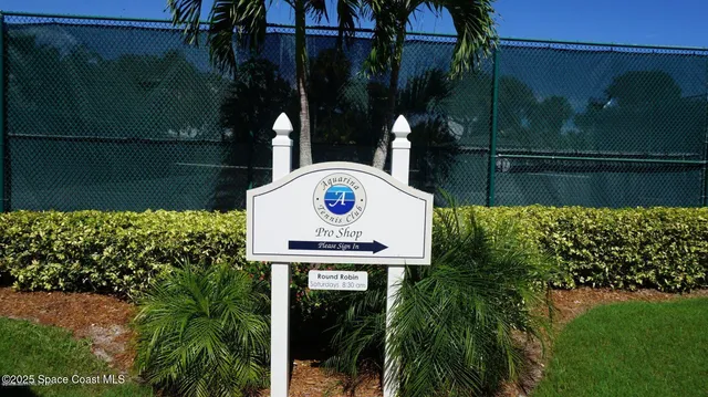 a view of a sign in a garden