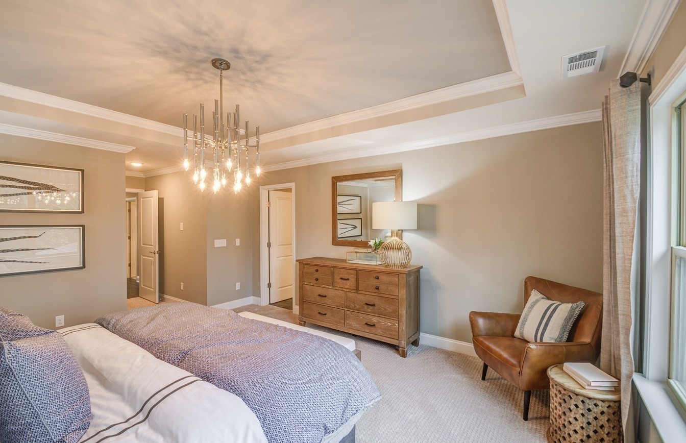 1231 Pebble Run Road Hendersonville, TN 37075 - Photo 30 of 53 a spacious bedroom with a bed and a chandelier