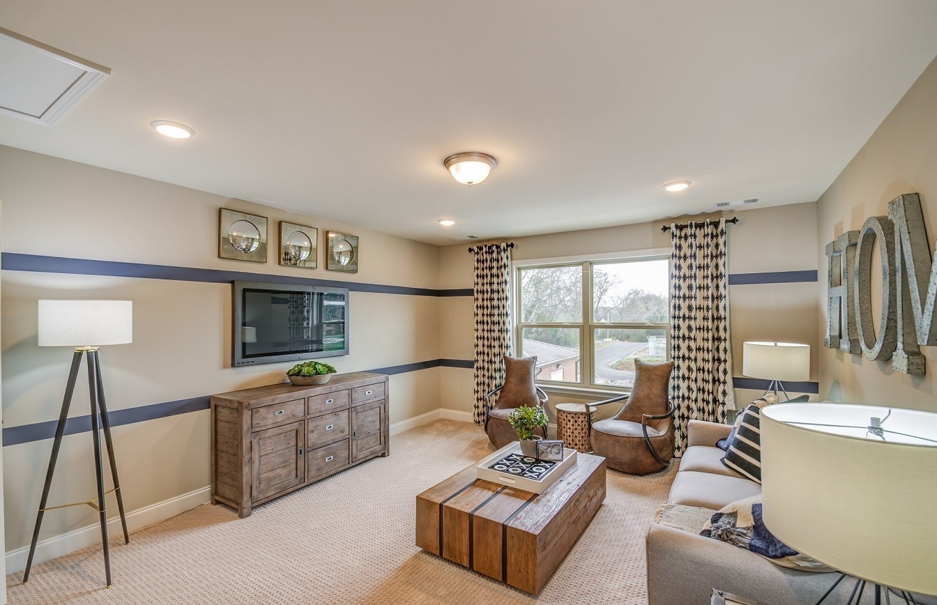 1231 Pebble Run Road Hendersonville, TN 37075 - Photo 36 of 53 a living room with furniture and a flat screen tv