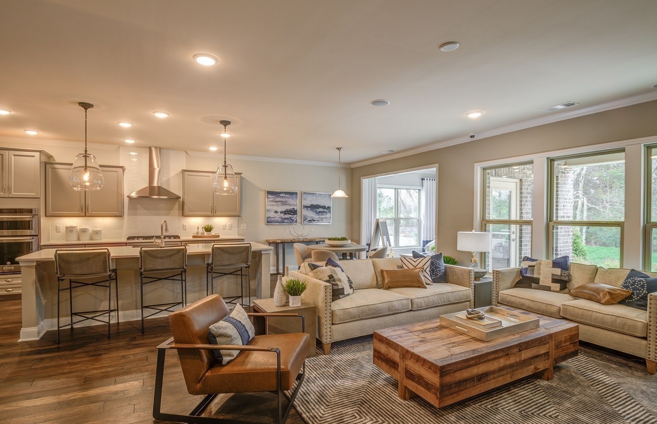1231 Pebble Run Road Hendersonville, TN 37075 - Photo 4 of 53 a living room with lots of furniture and kitchen view