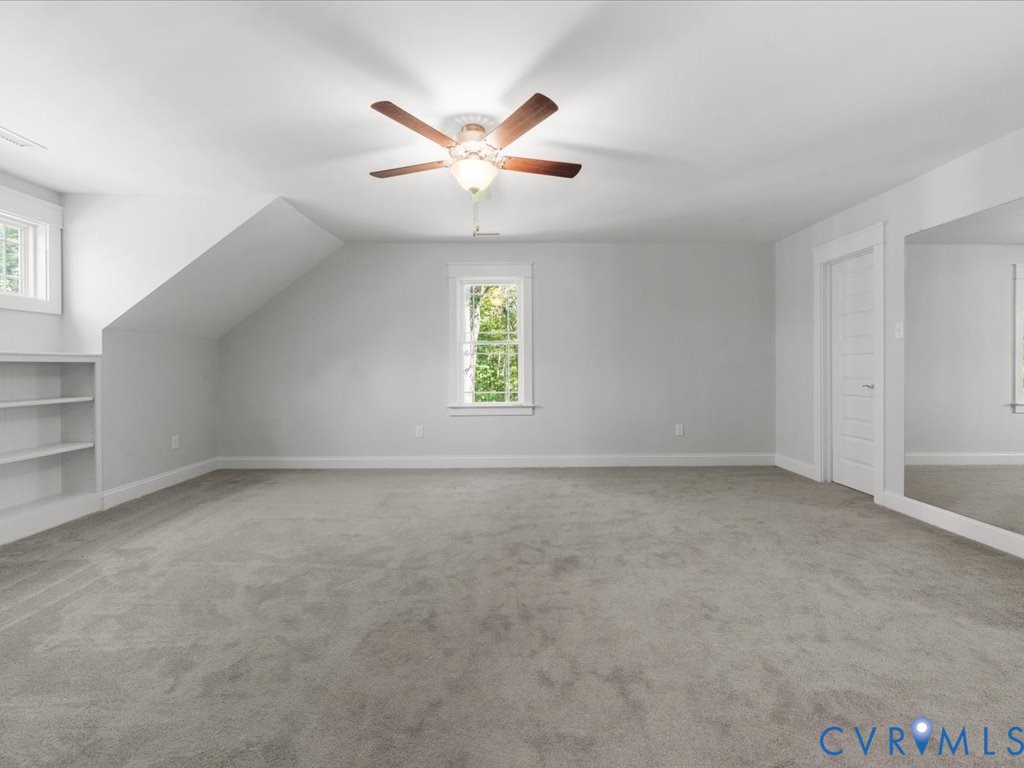1280 Mill Quarter Road Powhatan, VA 23139 - Photo 27 of 50 Bonus room featuring light carpet, a ceiling fan,