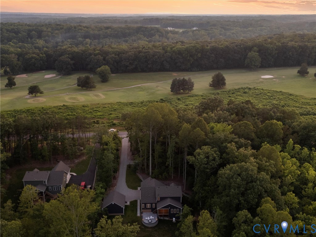 1280 Mill Quarter Road Powhatan, VA 23139 - Photo 45 of 50 Aerial view at dusk of a view of trees and golf co