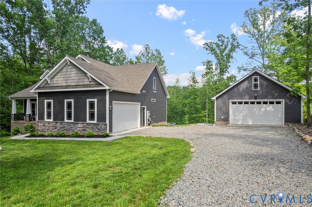 1280 Mill Quarter Road Powhatan, VA 23139 - Photo 47 of 50 View of front of house featuring a detached garage