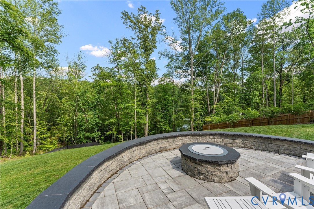 1280 Mill Quarter Road Powhatan, VA 23139 - Photo 50 of 50 View of patio / terrace with a fire pit and a view
