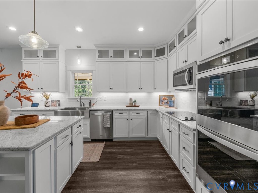 1280 Mill Quarter Road Powhatan, VA 23139 - Photo 7 of 50 Kitchen with stainless steel appliances, pendant l