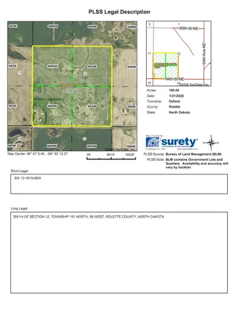$1 | 9410 53rd Avenue Northeast, Perth, ND 58363