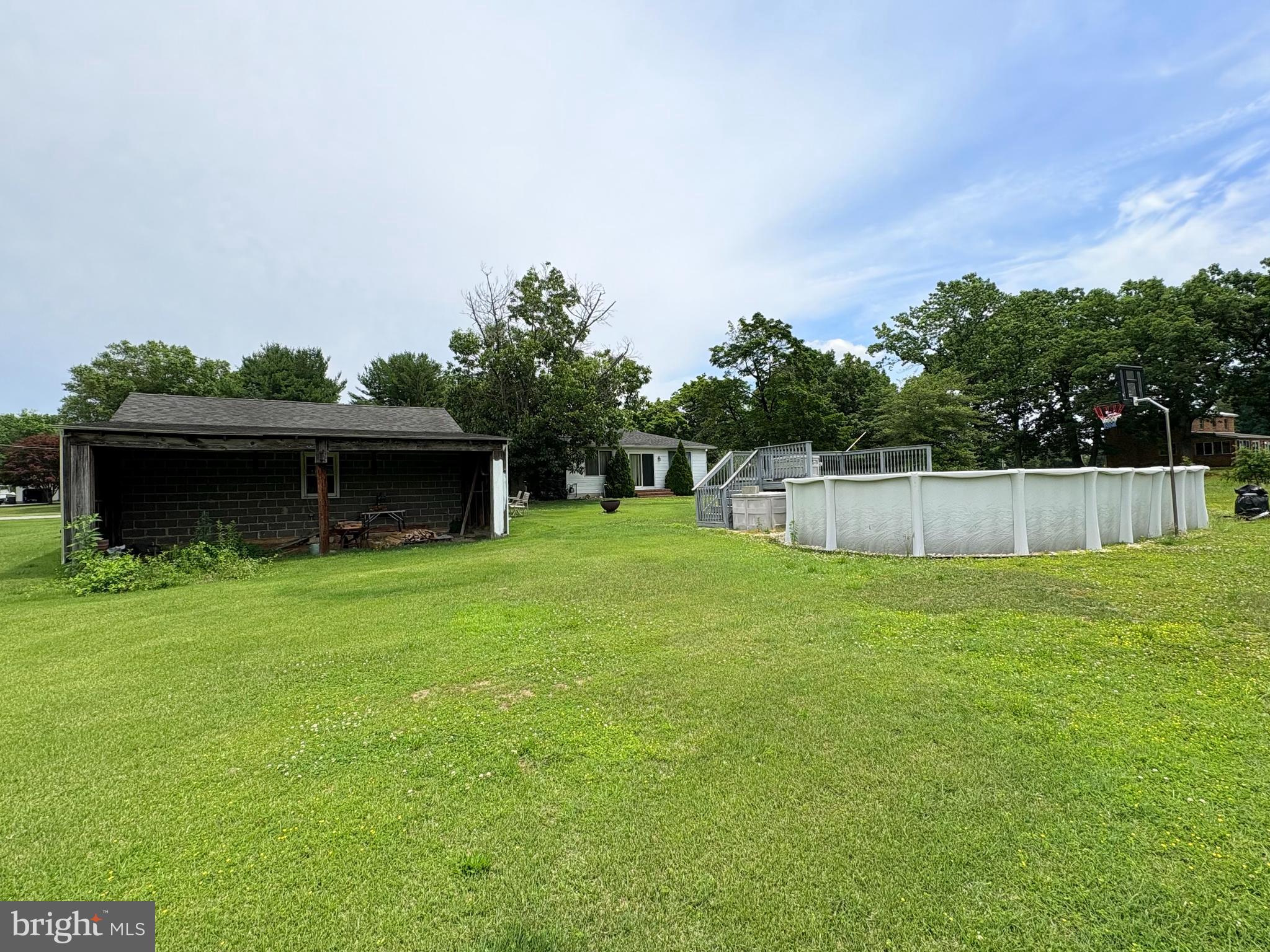 49 West Tomlin Station Road Mickleton, NJ 08056 - Photo 32 of 34 Lean to, pool & house from back of yard