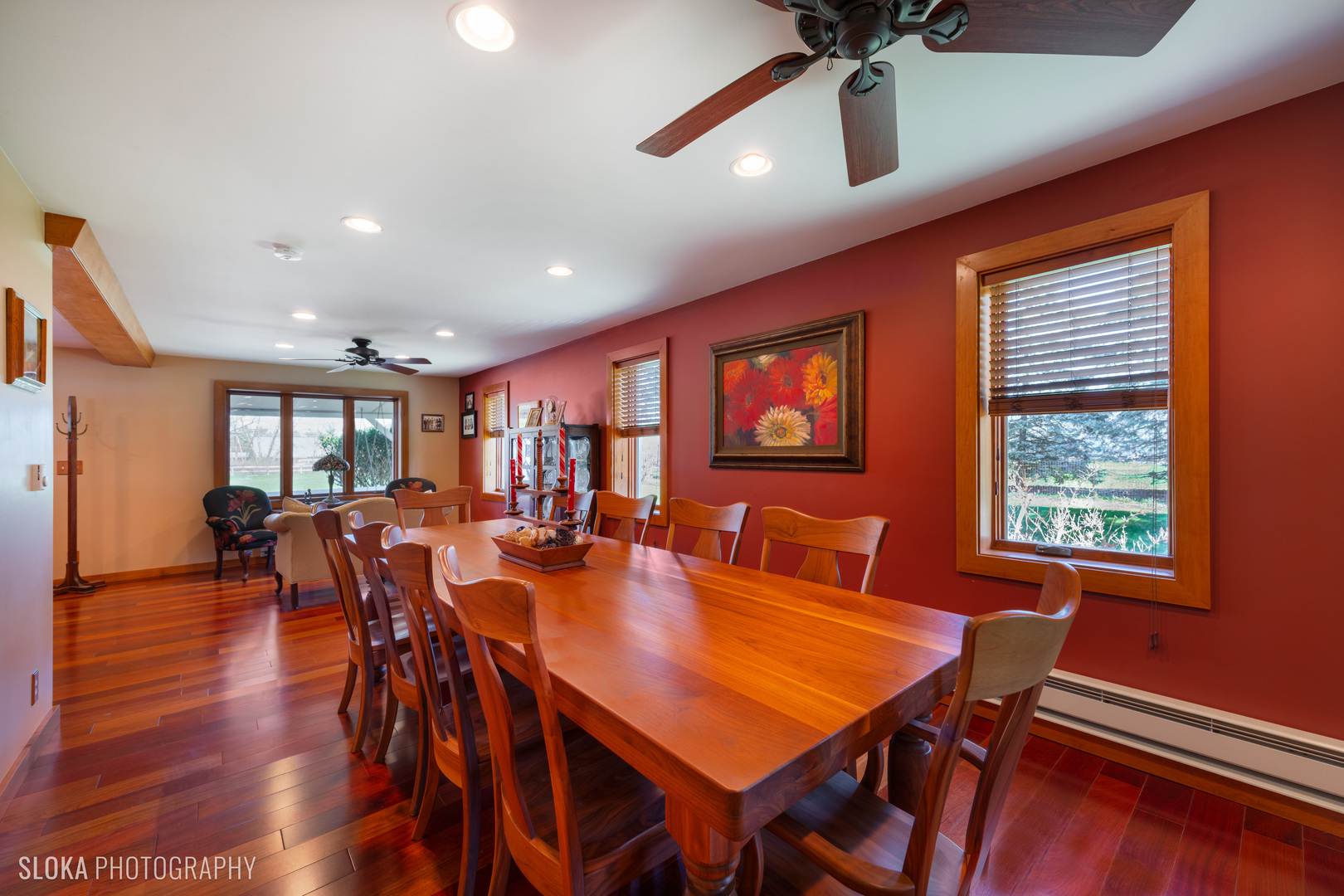2401 West Wright Road Prairie Grove, IL 60012 - Photo 15 of 60 a view of a dining room with furniture window and wooden floor