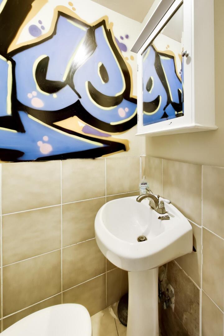 4505 South Indiana Avenue Chicago, IL 60653 - Photo 15 of 31 a bathroom with a sink and mirror