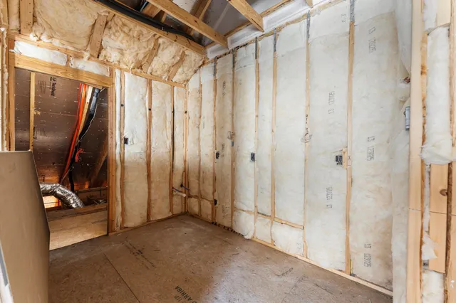 a view of an entryway with a glass door