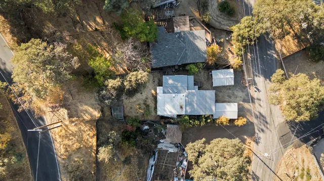 a view of a city with mountain